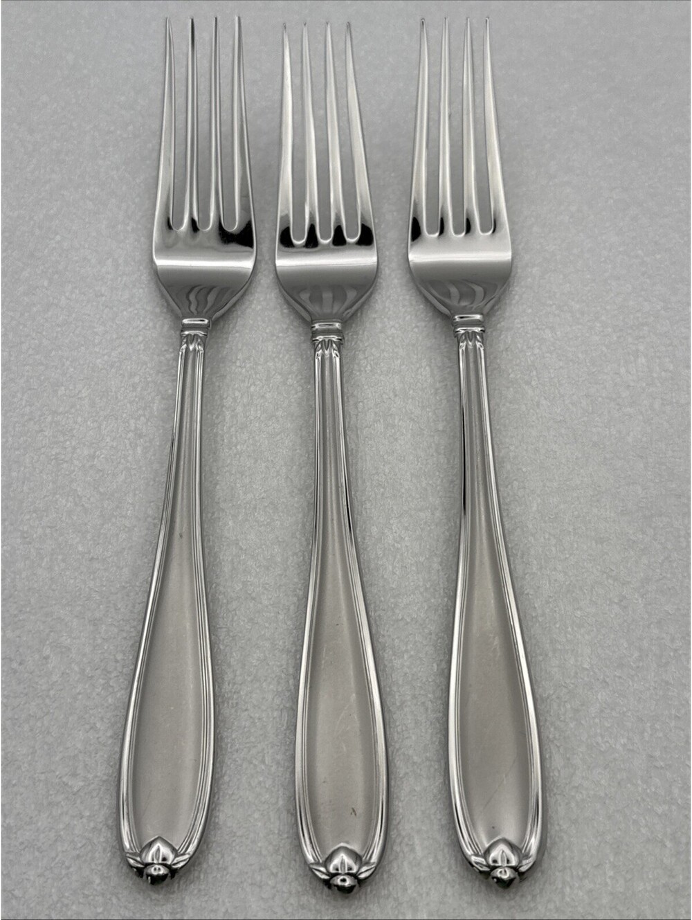 Lot 3 Princess House BARRINGTON Dinner Forks EUC 18/10 Stainless Flatware 8-1/8"